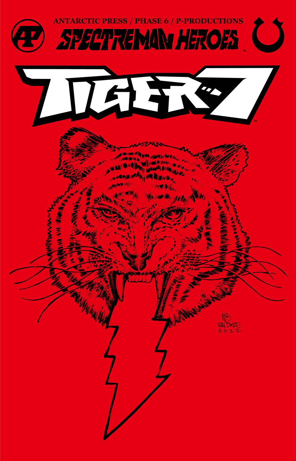 Antarctic Press Comic Books SPECTREMAN HEROES #4 (OF 5) TIGER 7 FOIL VAR 61072119076000421 SEP221372