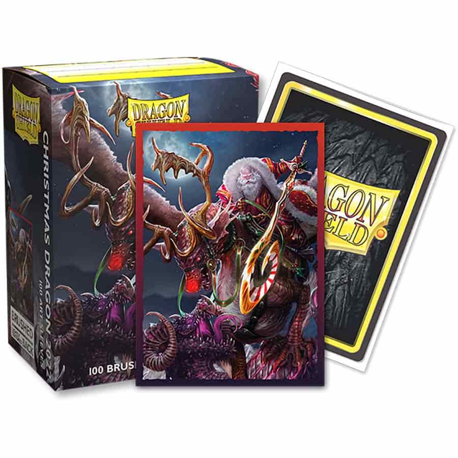 Arcane Tinmen Game Supplies > Card Sleeves Dragon Shield: Art Sleeves 100ct - Christmas Dragon 2022 5706569120801 ATM 12080
