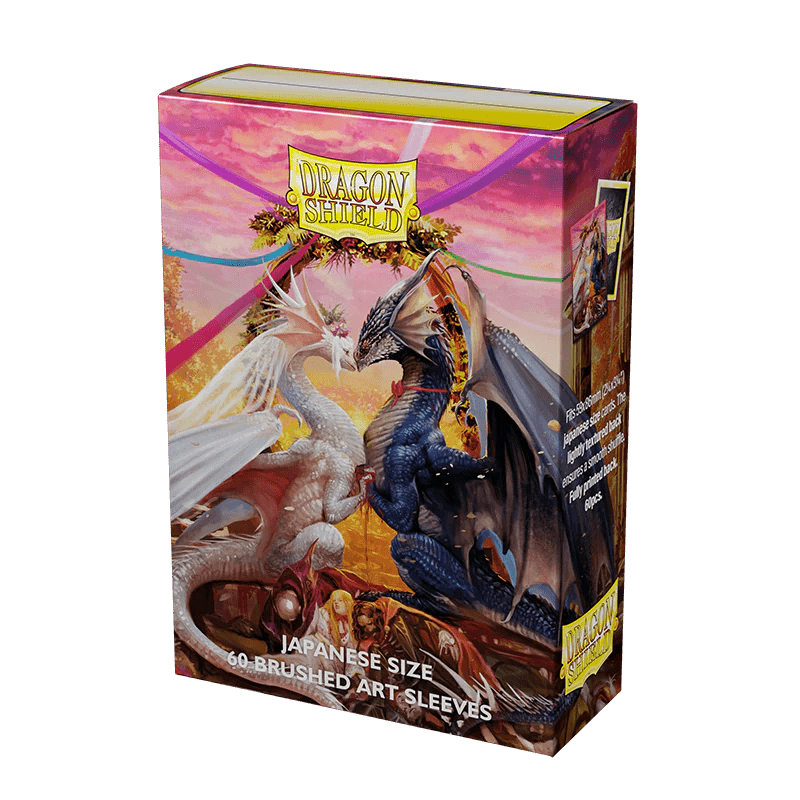 Arcane Tinmen Game Supplies > Card Sleeves Dragon Shields: Japanese Brushed Art Sleeves - Valentine Dragons 2023 (60ct) 5706569126131 ATM 12613