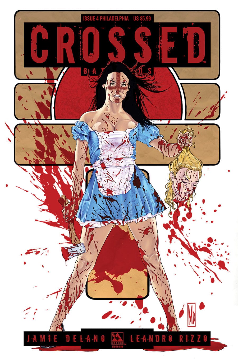 Avatar Press Inc Comic Books CROSSED BADLANDS SPLATTERED BAG SET (5CT) (MR) 82002300849001831 NOV221307