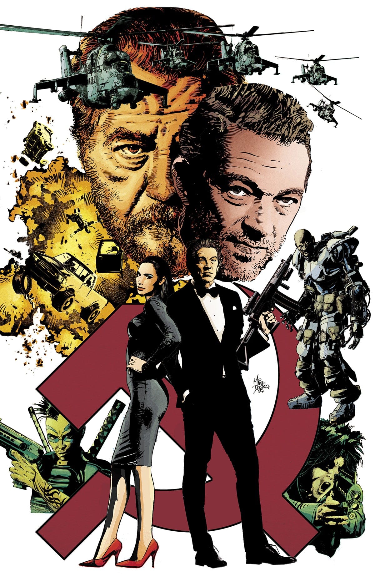 AWA Studios Comic Books RED ZONE #1 (OF 4) CVR B MIKE DEODATO JR AND LEE LOUGHRIDGE VAR (MR) 85001385459200121 0123AW231