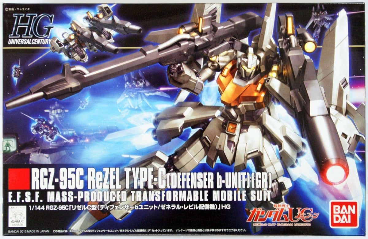 Bandai Model Kits > Gundams > High Grade Bandai: Gundam HG Universal Century #142 - RGZ-95C ReZel Type-C, Defenser b-Unit GR 4573102606662 2176835