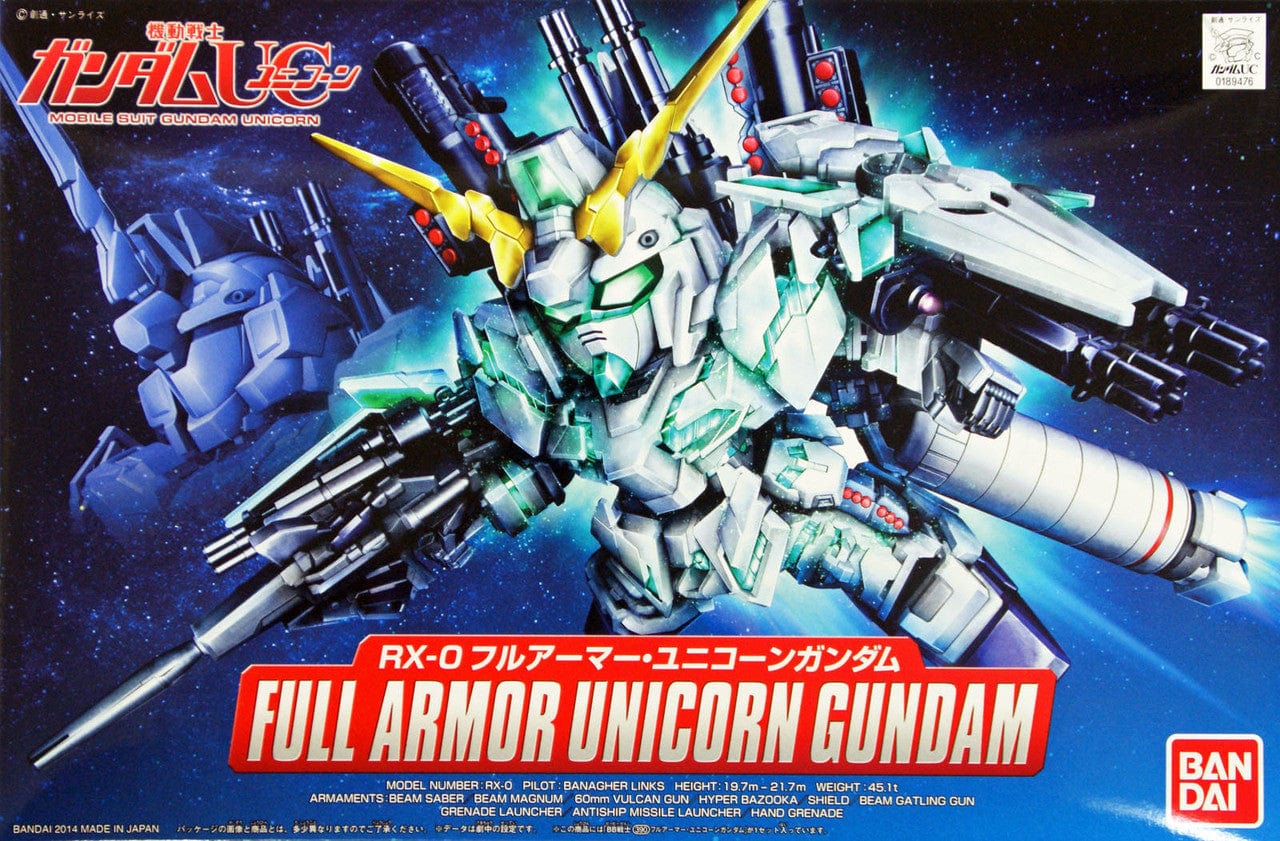 Bandai Model Kits > Gundams > SD Bandai: Gundam Unicorn BB 390 - Full Armor Unicorn Gundam 4573102590299 2247621
