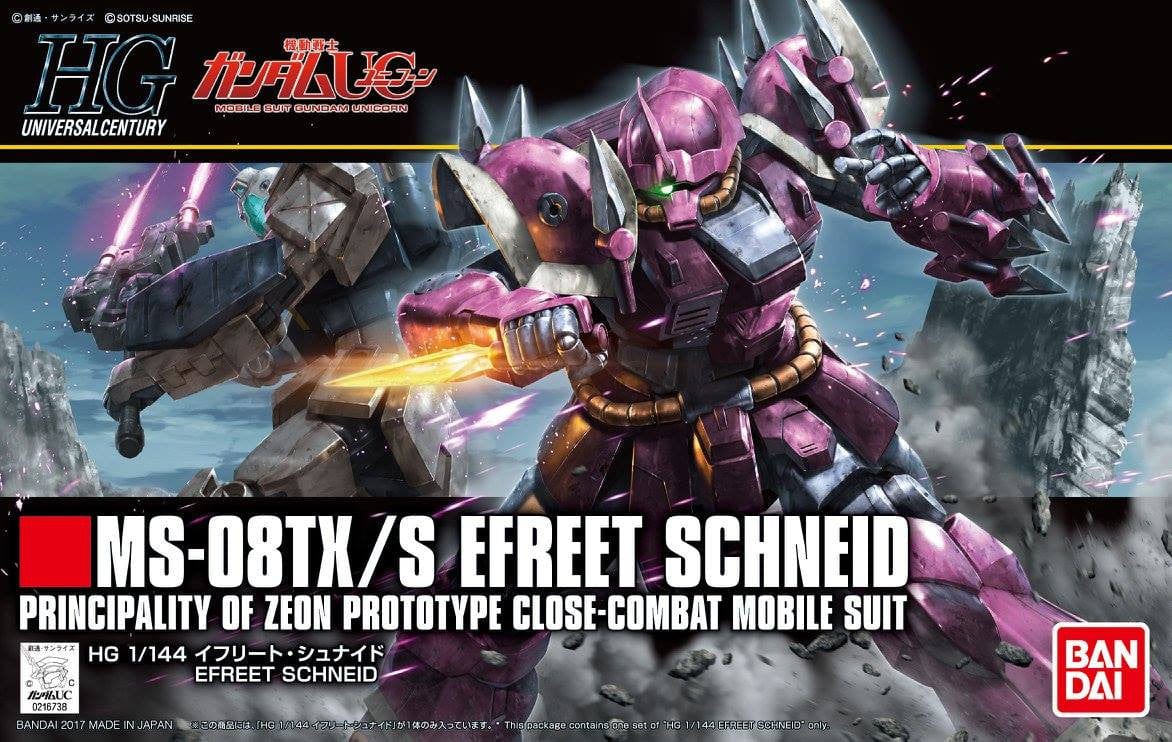 Bandai Model Kits > Gundams > High Grade Bandai: Gundam Universal Century - HG MS-08TX/S Efreet Schneid 4573102574060 2379384