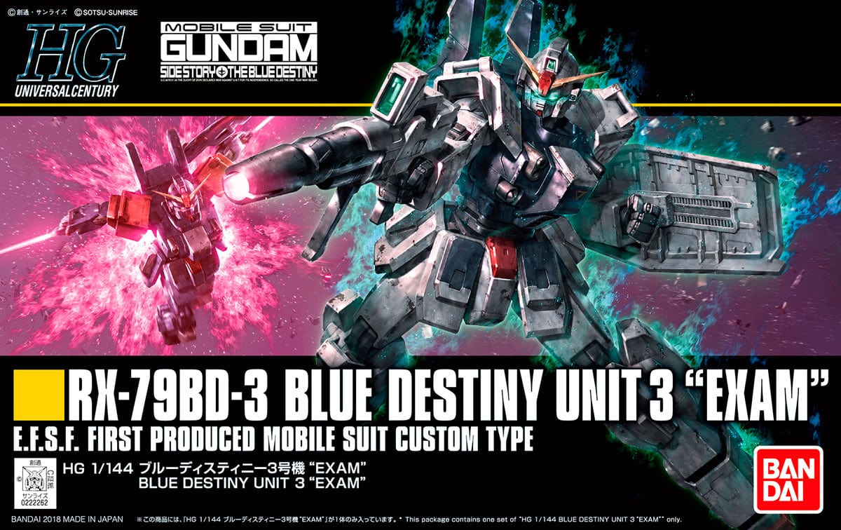 Bandai: Gundam Universal Century - RX-79BD-3 Blue Destiny Unit 3 "Exam" - Third Eye