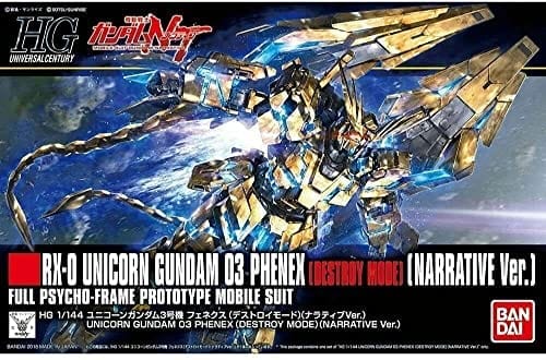 Bandai Model Kits > Gundams > High Grade Bandai: Mobile Suit Gundam - Gundam 03 Phenex, Destroy Mode 4573102592507