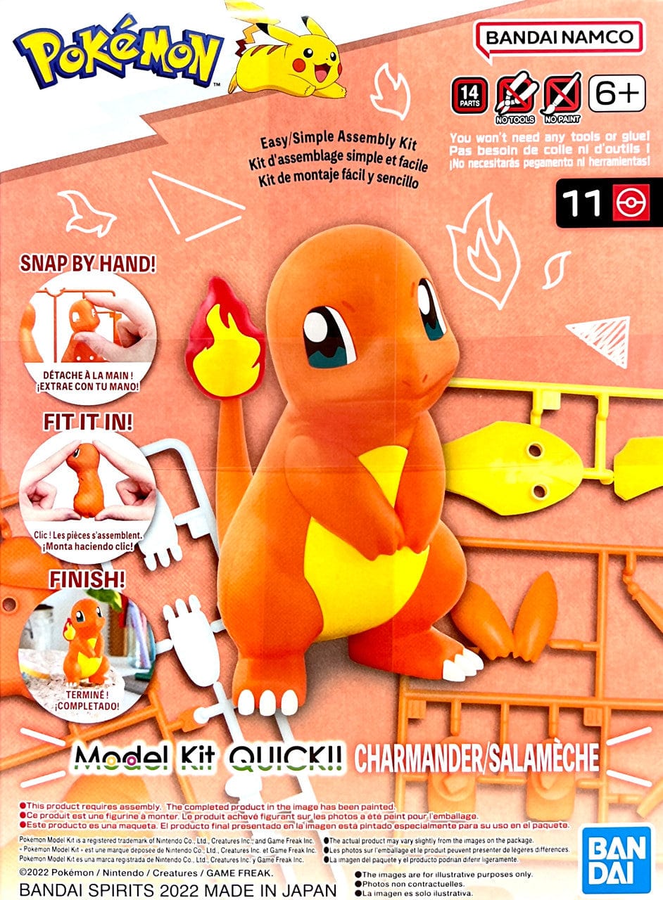 Bandai Model Kits > Other Model Kits Bandai: Pokemon - Charmander (Quick Kit) 4573102640758 2617946