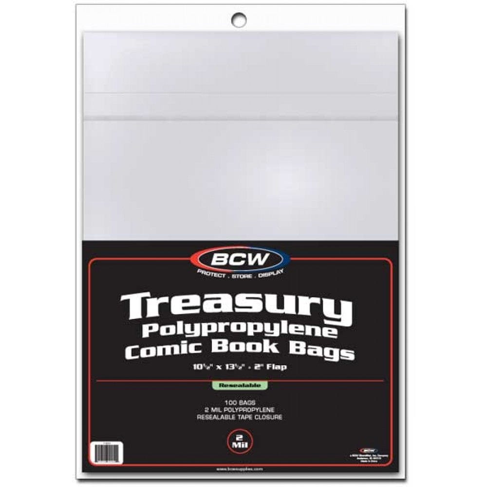 BCW: Polypropylene Comic Book Bags 100ct - 2mil Treasury Resealable - Third Eye