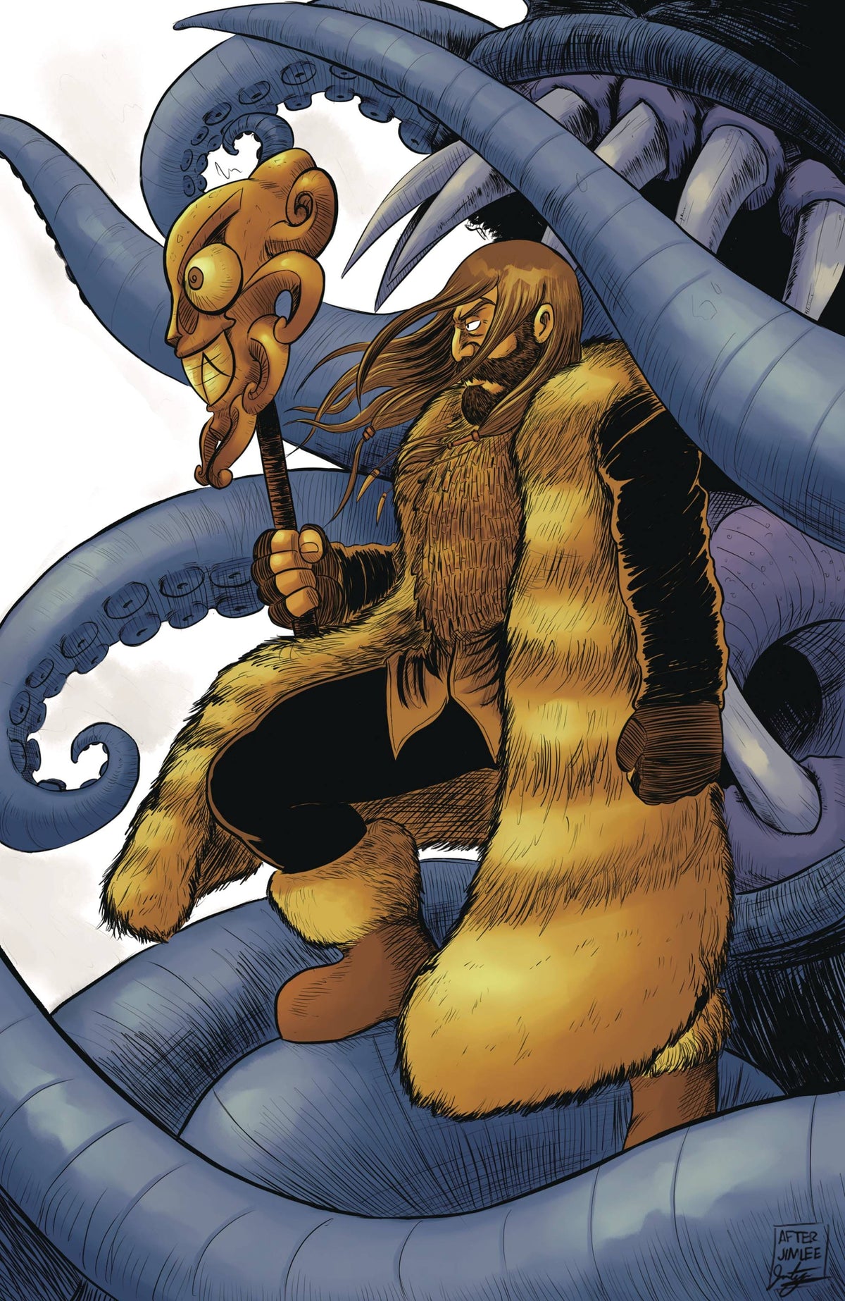 Blood Moon Comics Llc Comic Books ICE CANYON MONSTER #2 CVR B BLUE & GOLD VAR (MR) 85003206402600221 JAN221294