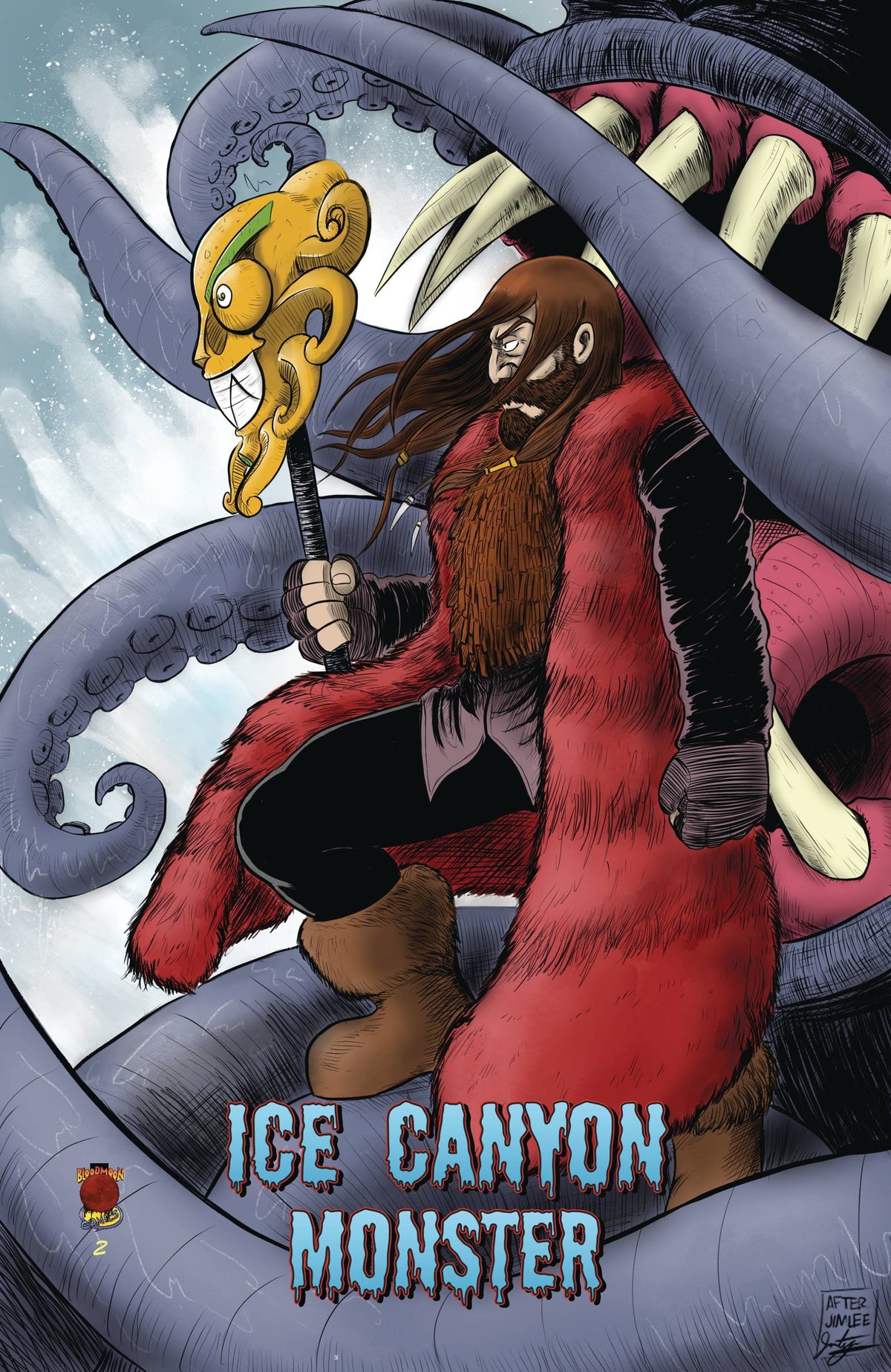 Blood Moon Comics Llc Comic Books ICE CANYON MONSTER #2 CVR D BLACK & WHITE VAR (MR) 85003206402600241 JAN221296