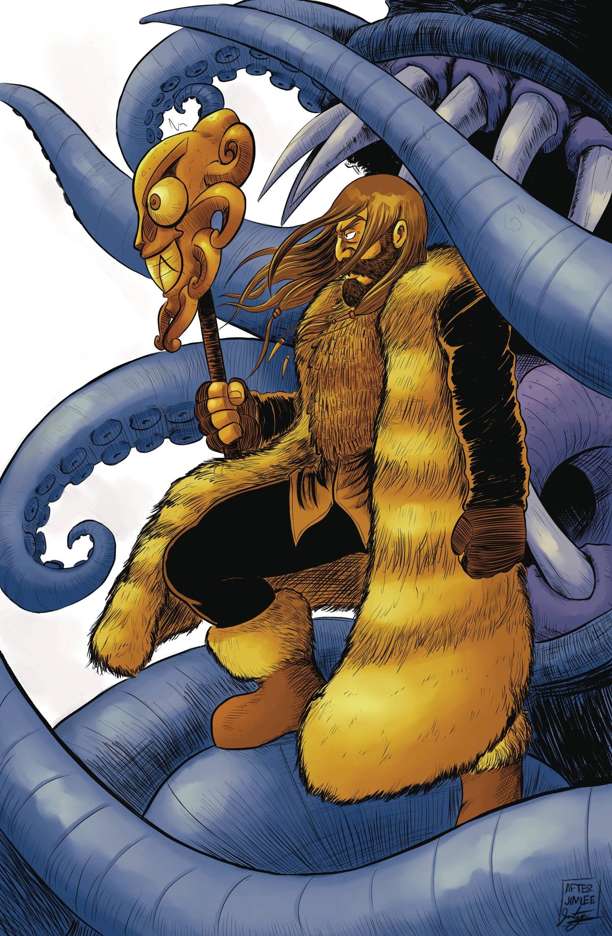 Blood Moon Comics Llc Comic Books ICE CANYON MONSTER #3 CVR B BLUE & GOLD VAR (MR) 85003206402600321 FEB221315