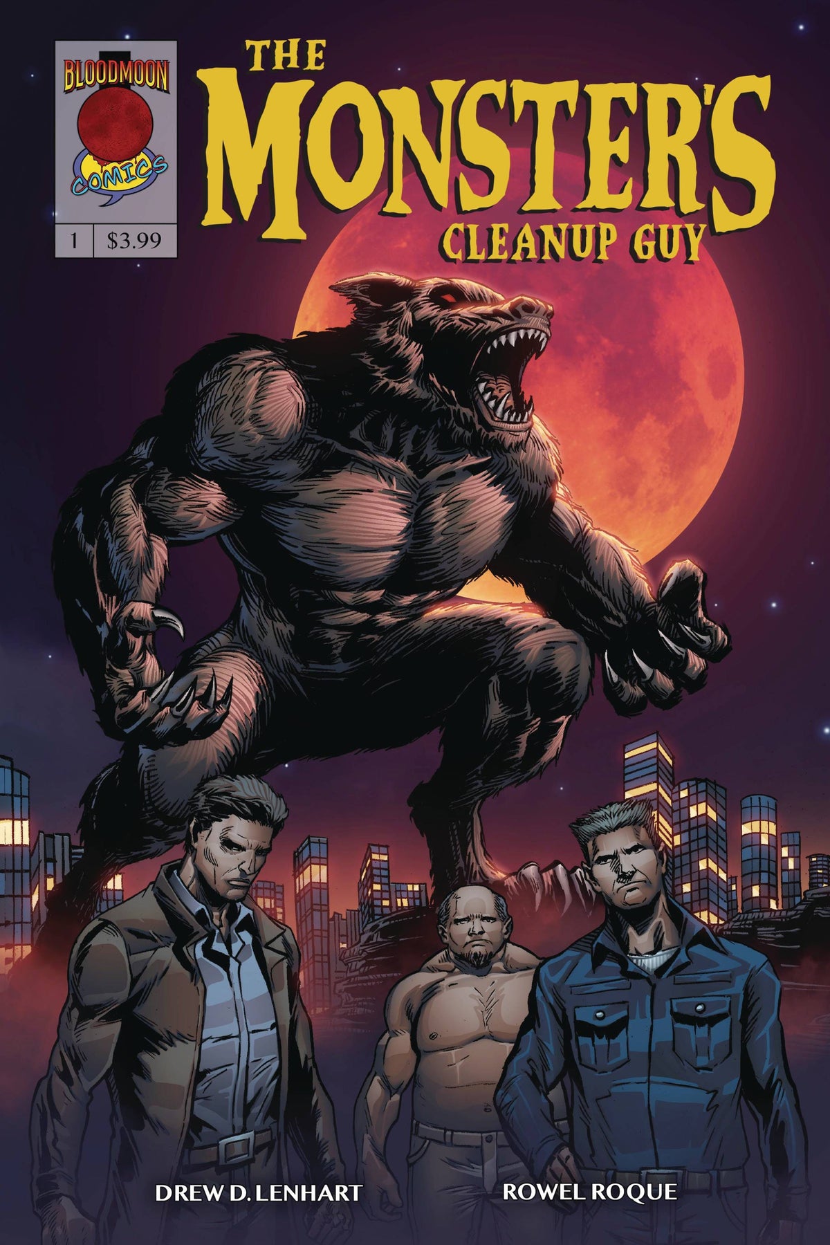 BLOOD MOON COMICS LLC Comic Books MONSTERS CLEAN UP GUY #1 (OF 2) CVR A ROQUE 85003206405700111 APR231263