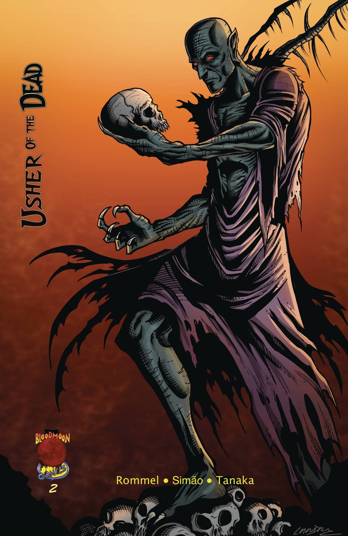 Blood Moon Comics Llc Comic Books USHER OF THE DEAD #2 CVR A LAND (MR) 85003206403300211 FEB221318