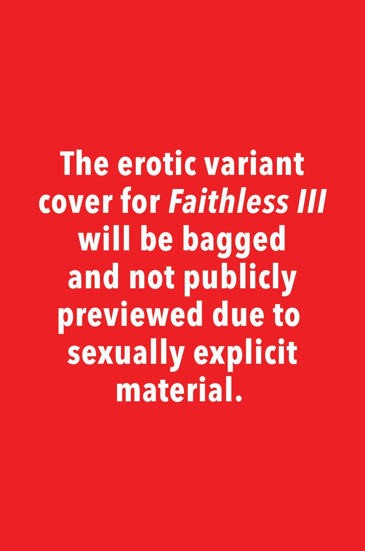 Boom! Studios Comic Books FAITHLESS III #3 (OF 6) CVR B EROTIC VAR ANKA (MR) 84428400852503021 FEB220768