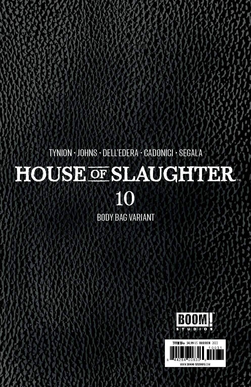 Boom! Studios Comic Books HOUSE OF SLAUGHTER #10 CVR C BODYBAG VAR HARREN 84428400830310031 AUG220322