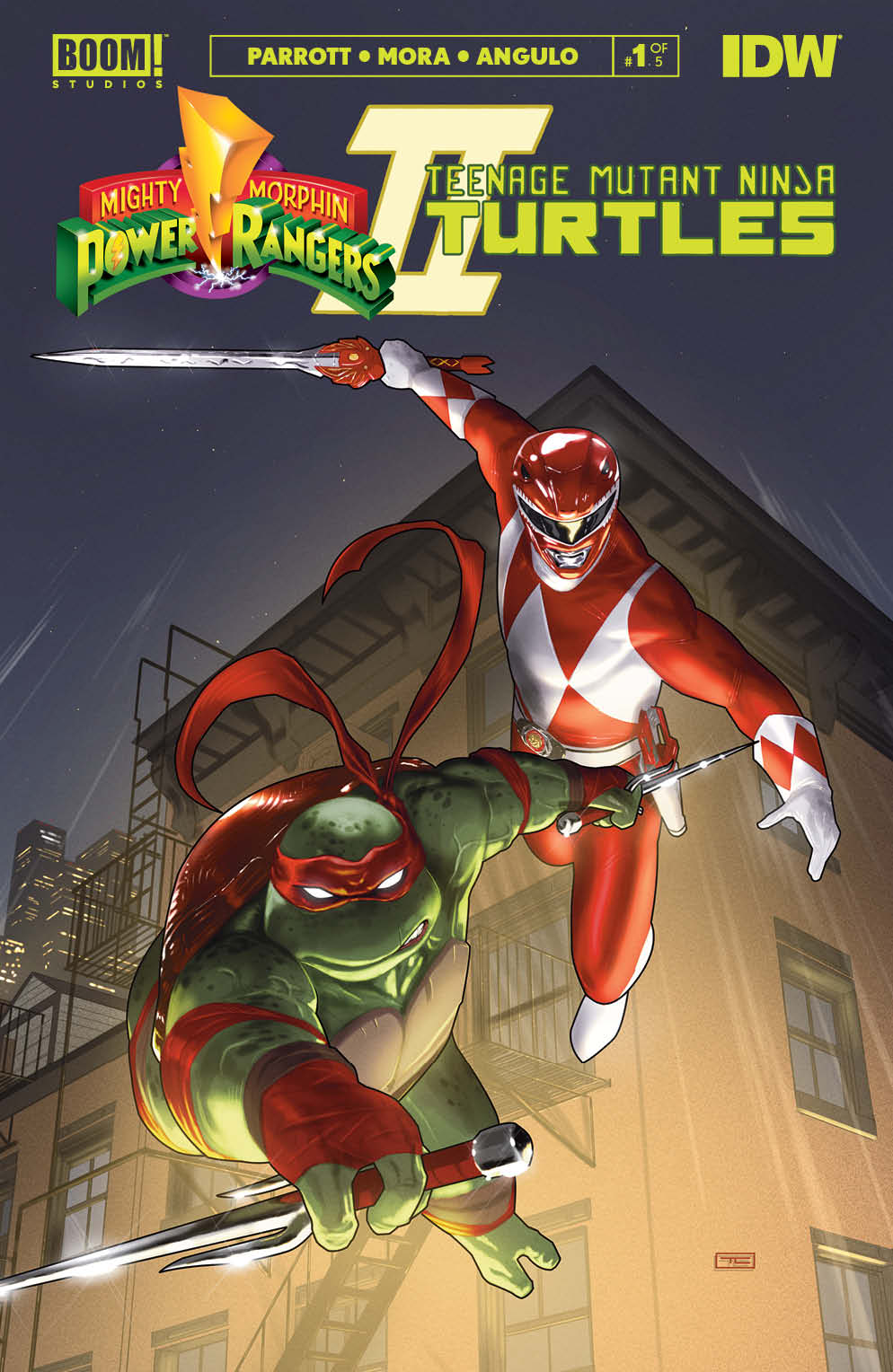 Boom! Studios Comic Books MMPR TMNT II #1 (OF 5) CVR I CARDSTOCK VAR CLARKE 84428400907201091 OCT220277