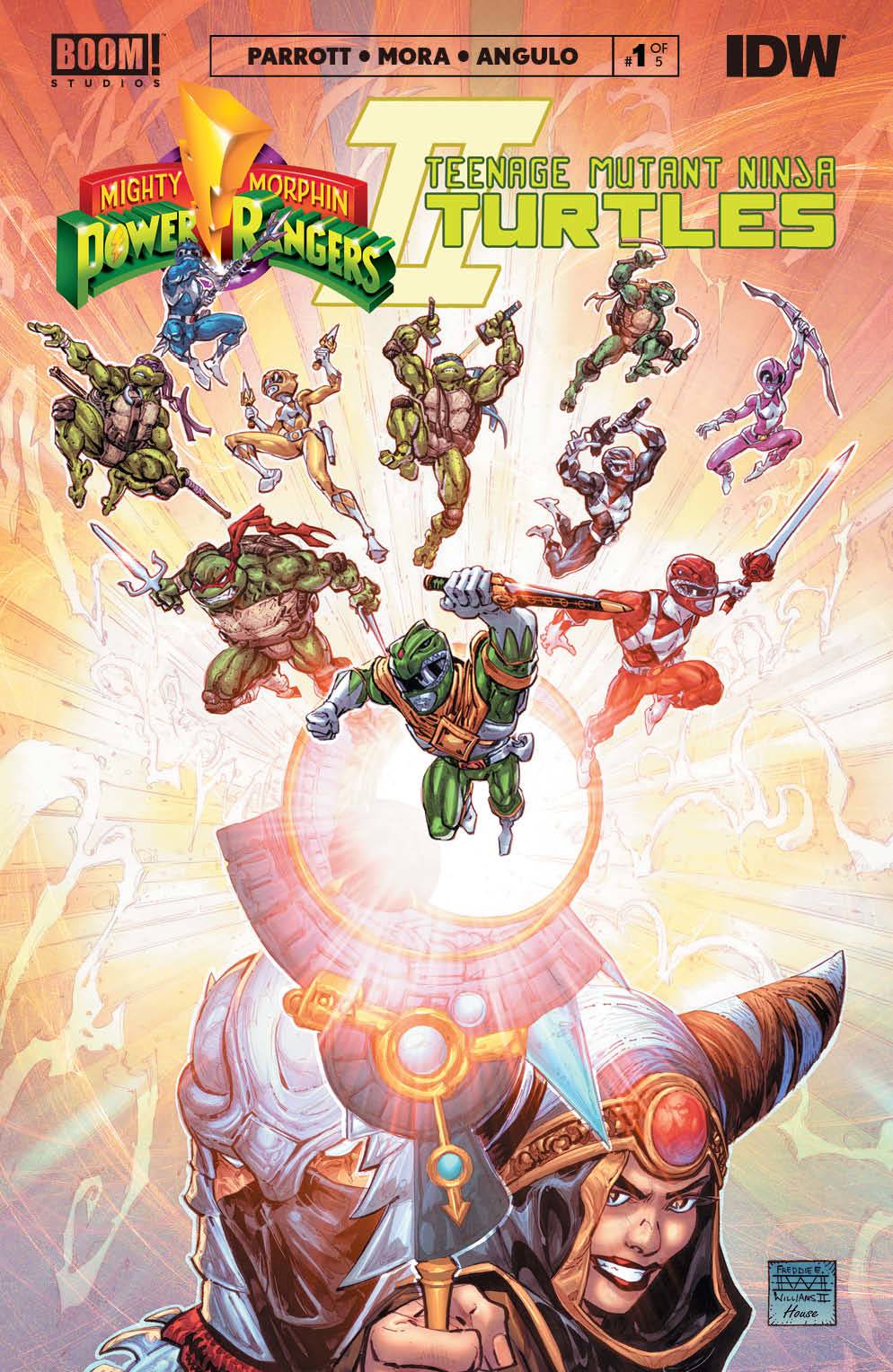 Boom! Studios Comic Books MMPR TMNT II #1 (OF 5) CVR K DLX ED VAR WILLIAMS II 84428400907201111 OCT220279