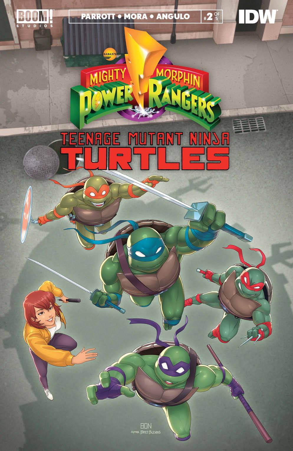 Boom! Studios Comic Books MMPR TMNT II #2 (OF 5) CVR D TMNT VAR BERNARDO 84428400907202041 NOV220376