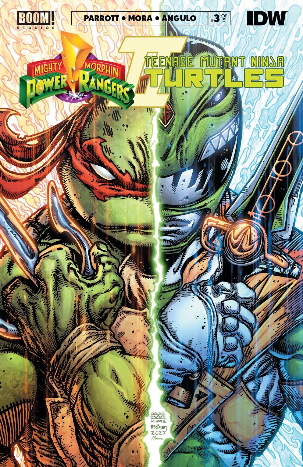 Boom! Studios Comic Books MMPR TMNT II #3 (OF 5) CVR B EASTMAN & WILLIAMS II 84428400907203021 DEC220384