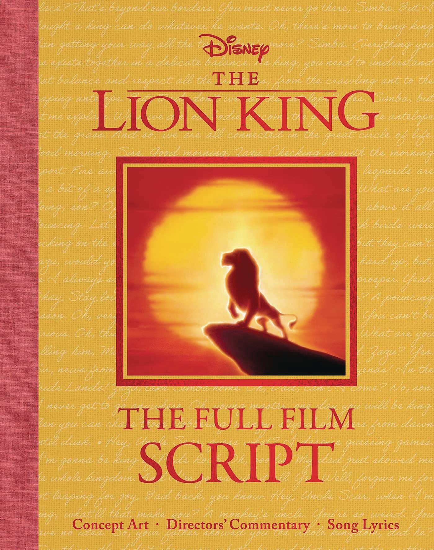 CANTERBURY CLASSICS Books DISNEY SCRIPTED CLASSICS LION KING 9781684128792 JAN221325