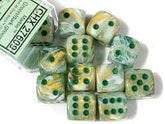 Chessex Dice > Chessex Chessex: Plastic 36d6 Set - Marble Green/Dark Green 601982025816 CHX 27809