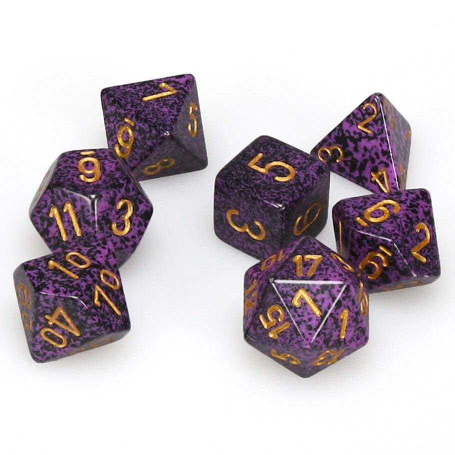 Chessex Dice > Chessex Chessex: Plastic 7-Die Set - Speckled Hurricane 601982021061 CHX 25317