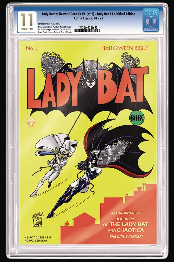 Coffin Comics Comic Books LADY DEATH NECROTIC GENESIS #1 (OF 2) LADY BAT SLABBED ED (M 74911066462600161 DEC221240