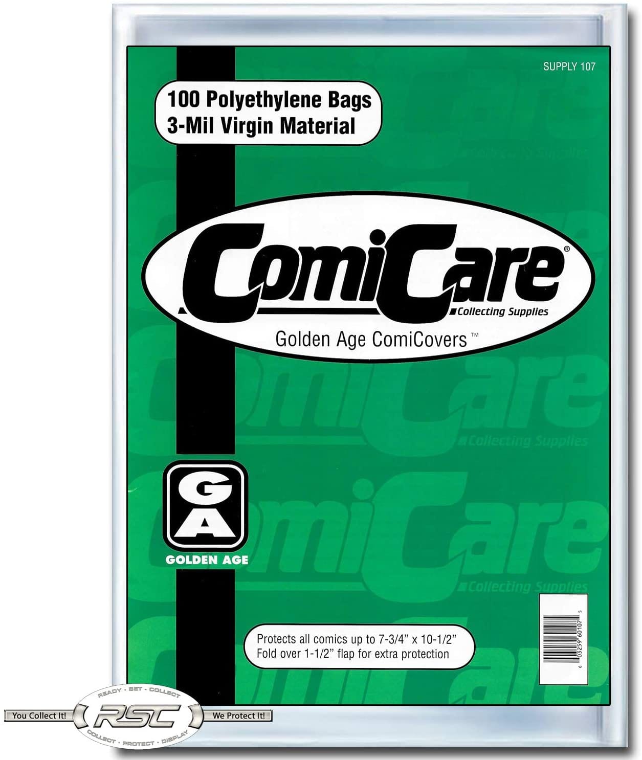 ComiCare: Polyethylene Comic Bags 100ct - 3mil Golden Age - Third Eye