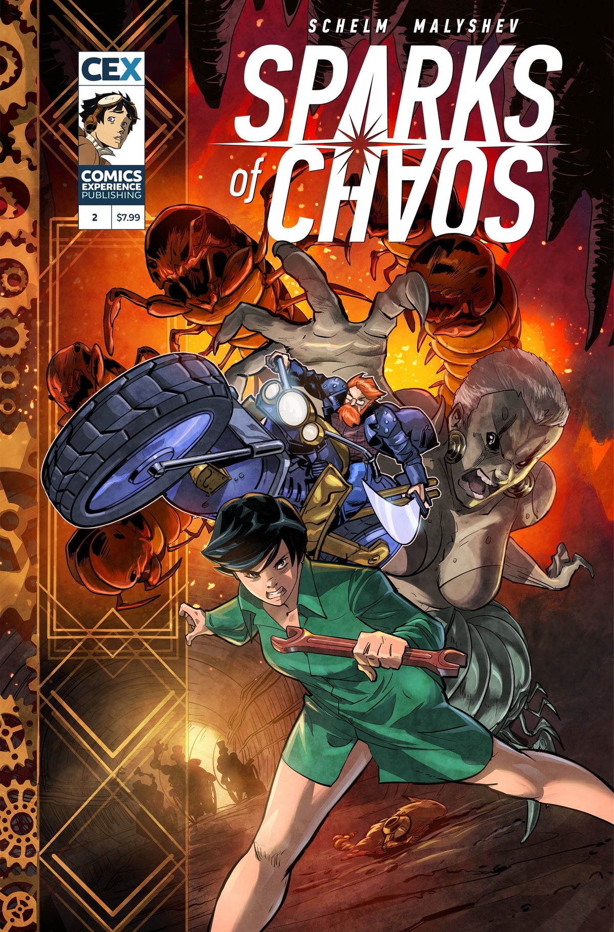 Comics Experience Publishing Comic Books SPARKS OF CHAOS #2 (OF 3) CVR B ALEX MALYSHEV VAR 78349539756400221 0722CX253