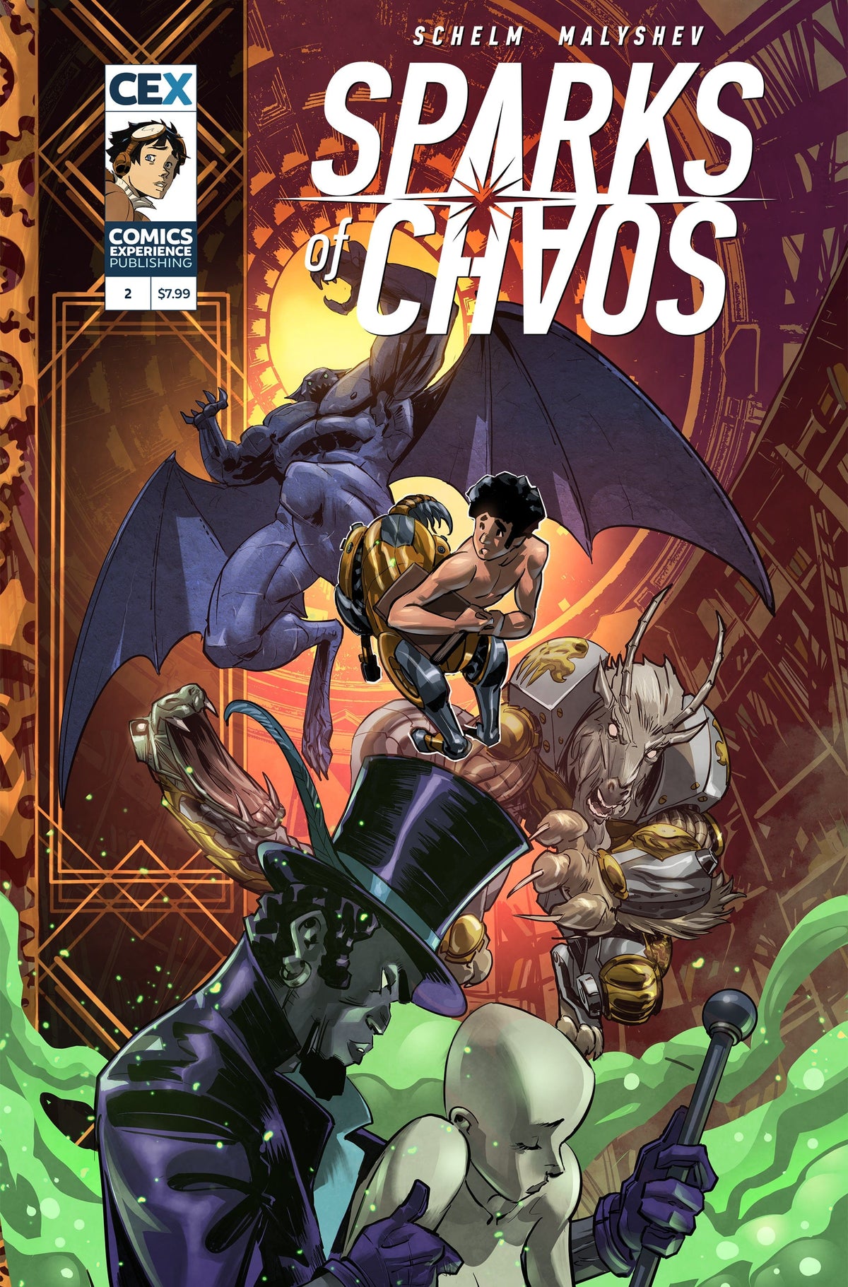 Comics Experience Publishing Comic Books SPARKS OF CHAOS #2 (OF 3) CVR C ALEX MALYSHEV VAR 78349539756400231 0722CX254