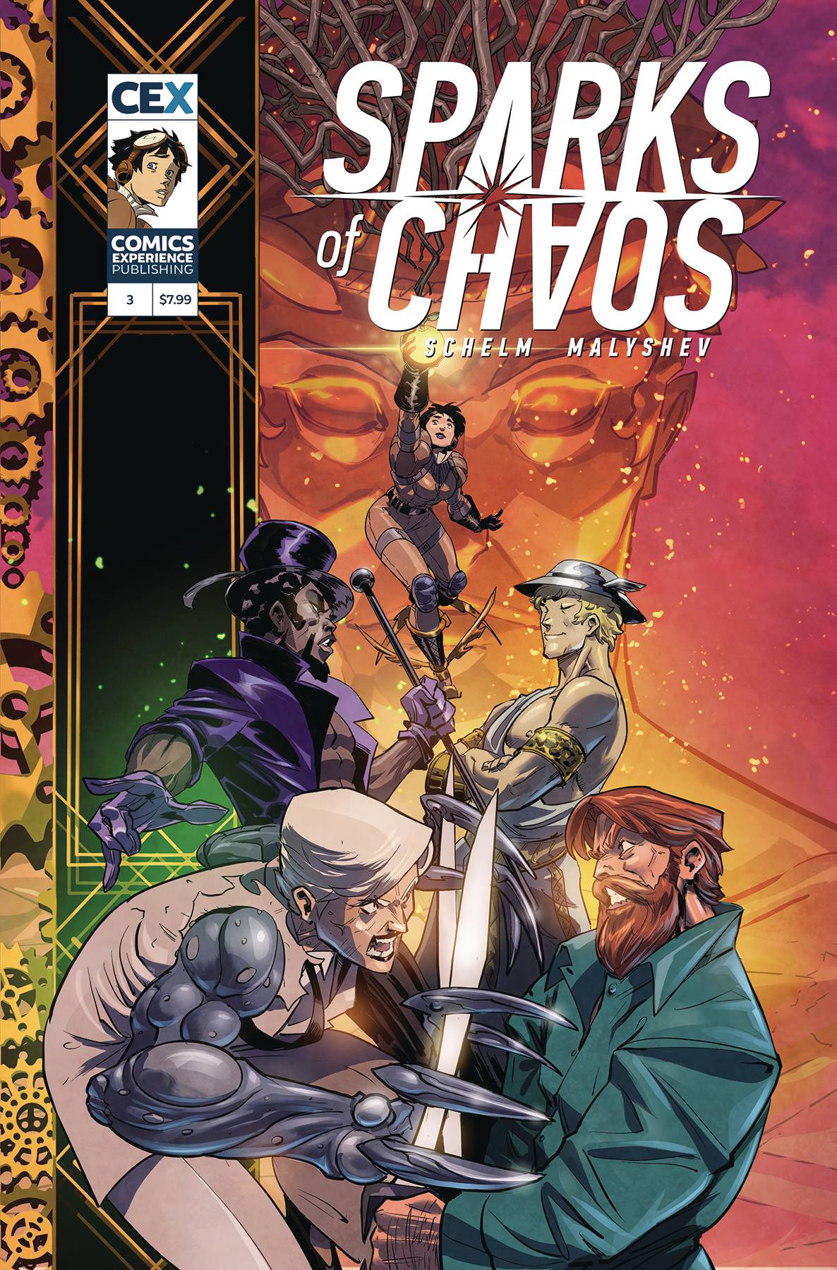 Comics Experience Publishing Comic Books SPARKS OF CHAOS #3 (OF 3) CVR B ALEX MALYSHEV VAR (MR) 78349539756400321 0822CX268