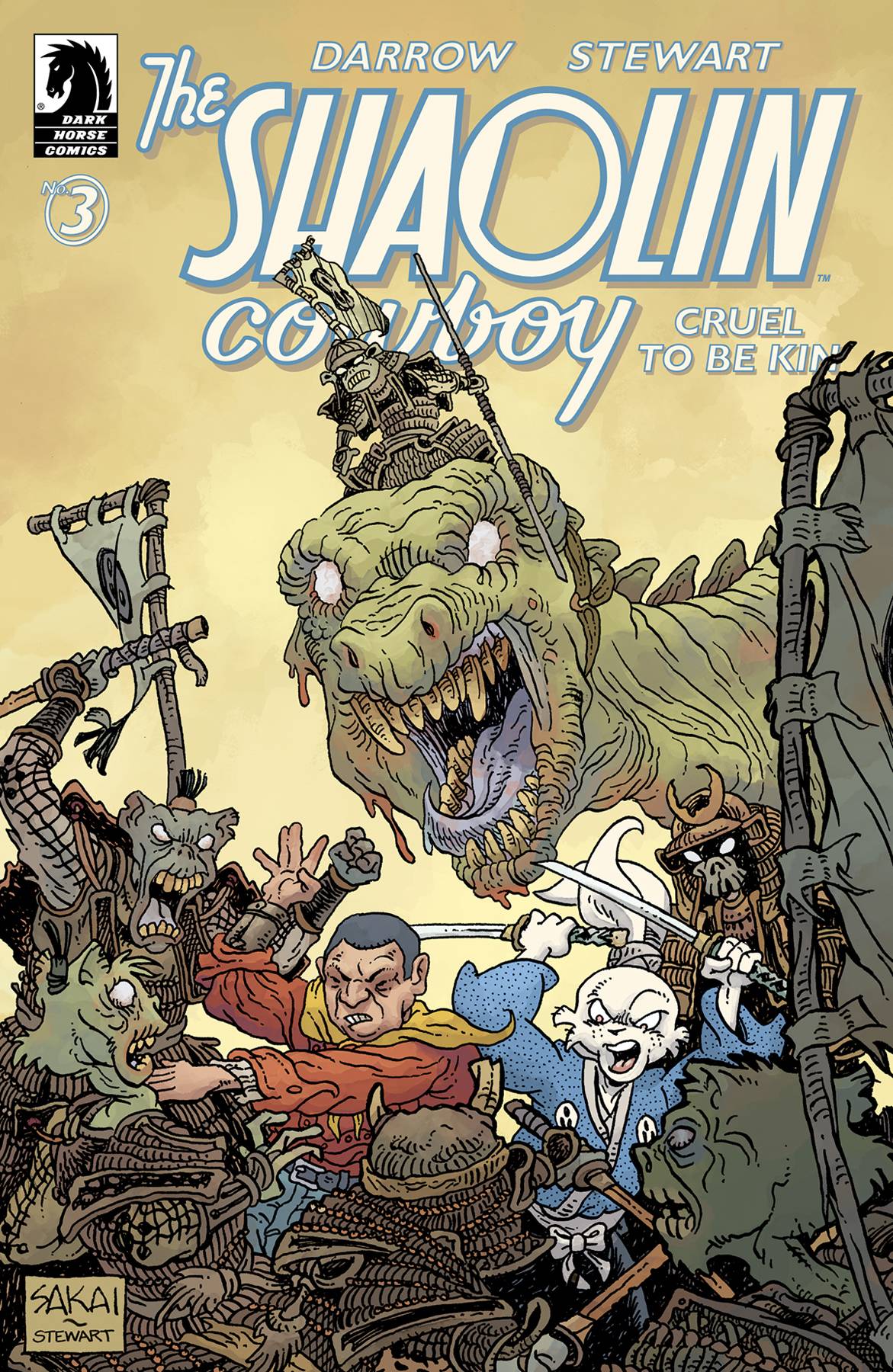 Dark Horse Comics Comic Books SHAOLIN COWBOY CRUEL TO BE KIN #3 (OF 7) CVR B SAKAI (MR) 76156800922400321 MAY220433