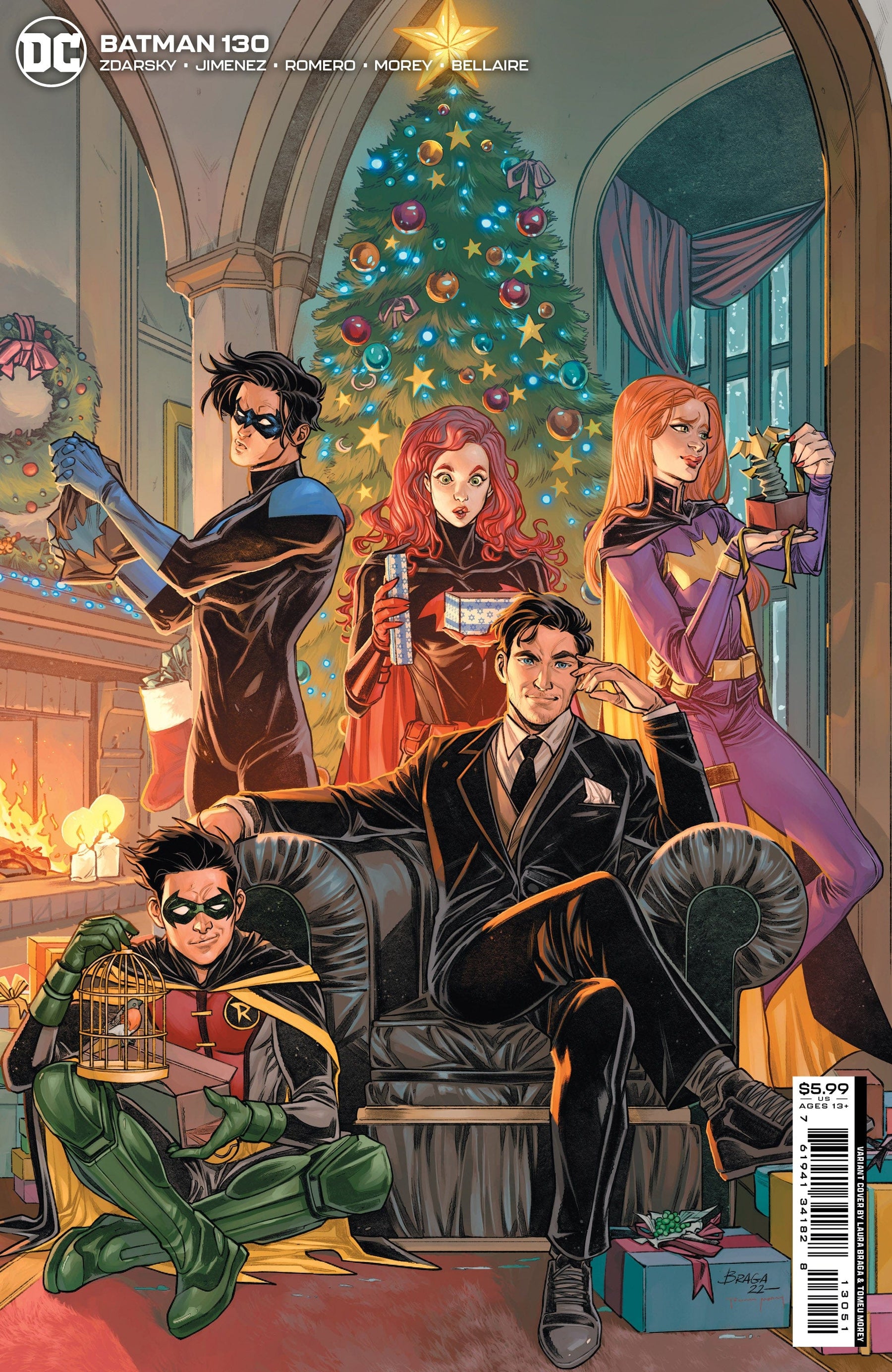 BATMAN #130 CVR D LAURA BRAGA HOLIDAY CARD STOCK VAR