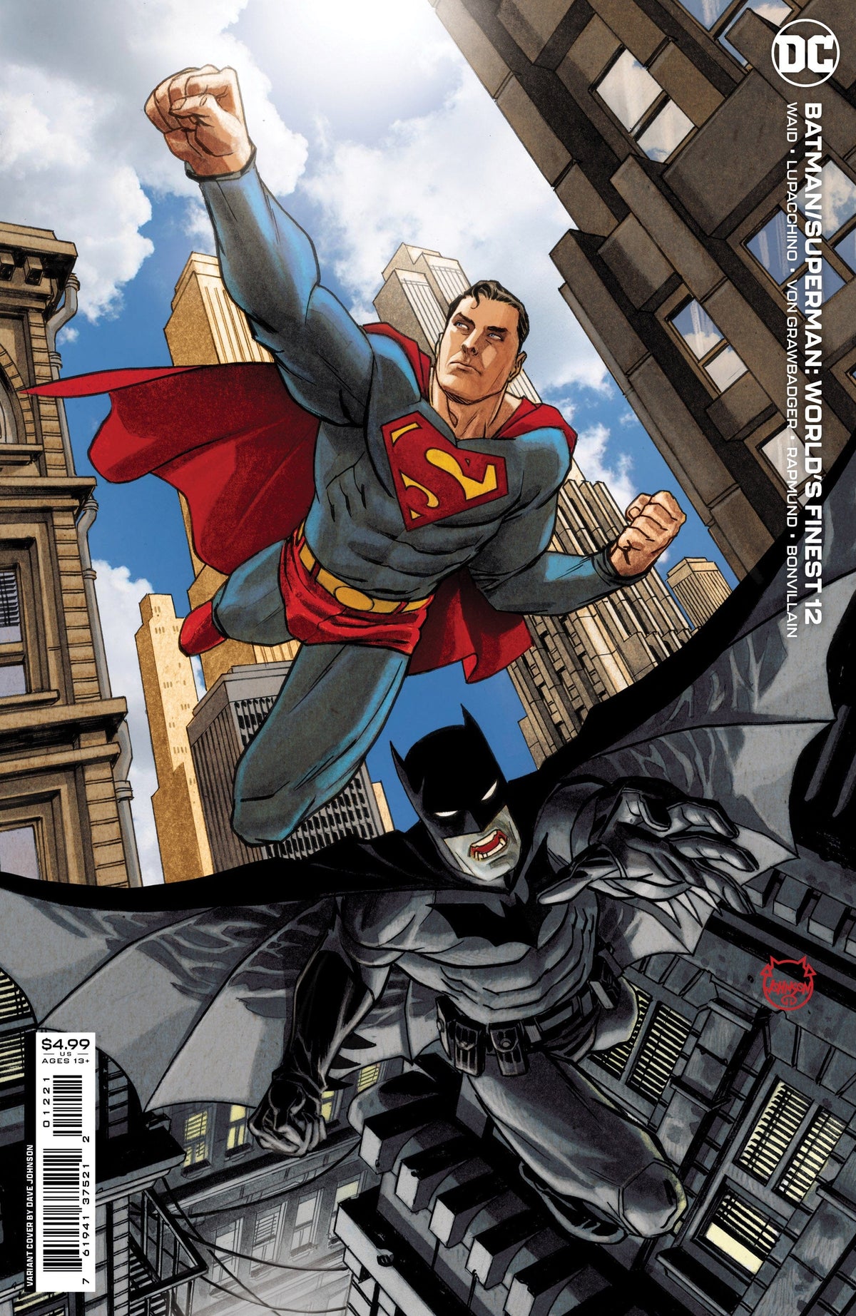 DC Comics Comic Books BATMAN SUPERMAN WORLDS FINEST #12 CVR B DAVE JOHNSON CARD STOCK VAR 76194137521201221 1222DC140