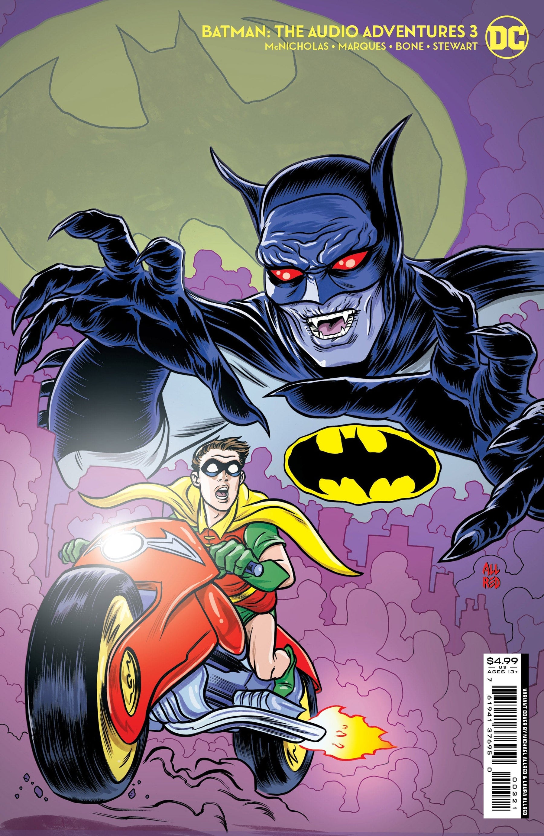 BATMAN THE AUDIO ADVENTURES #3 (OF 7) CVR B MICHAEL ALLRED CARD STOCK VAR