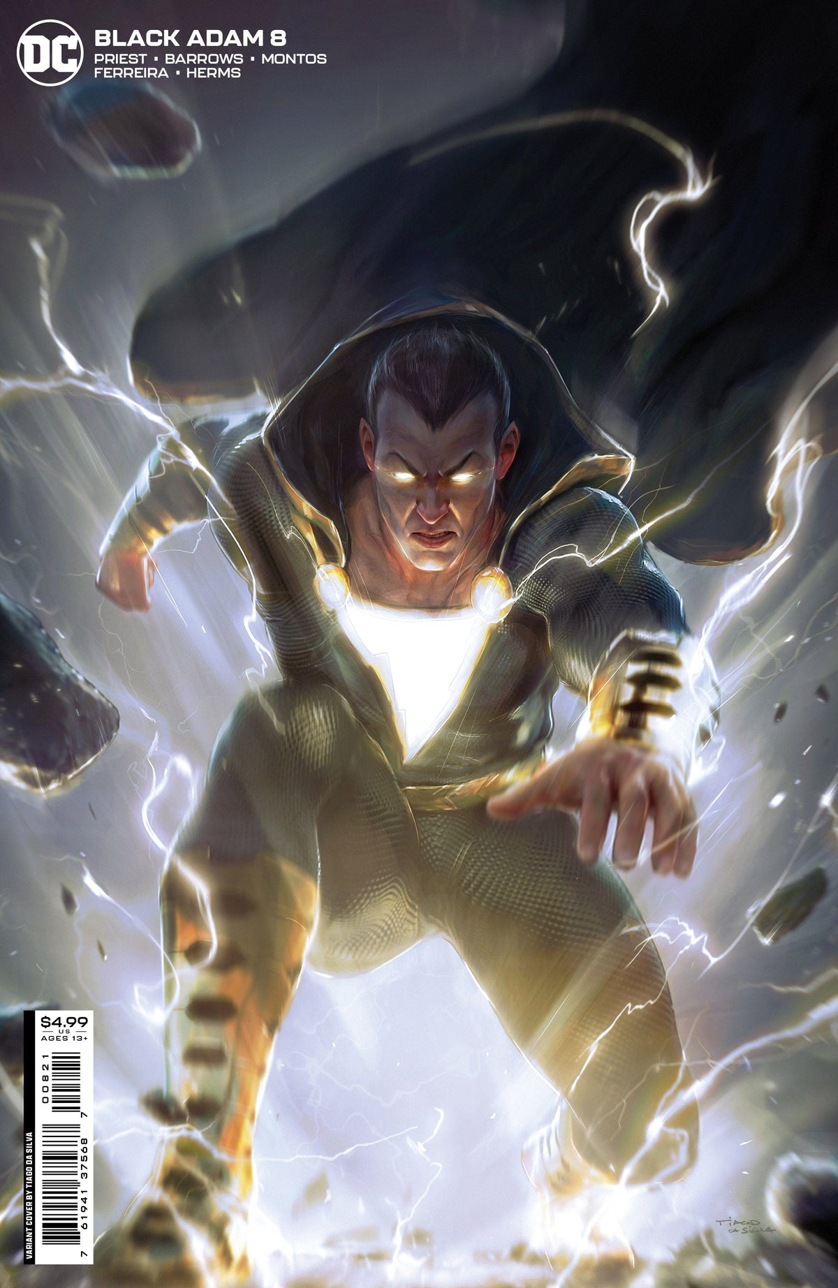 DC Comics Comic Books BLACK ADAM #8 (OF 12) CVR B TIAGO DA SILVA CARD STOCK VAR 76194137568700821 1222DC157