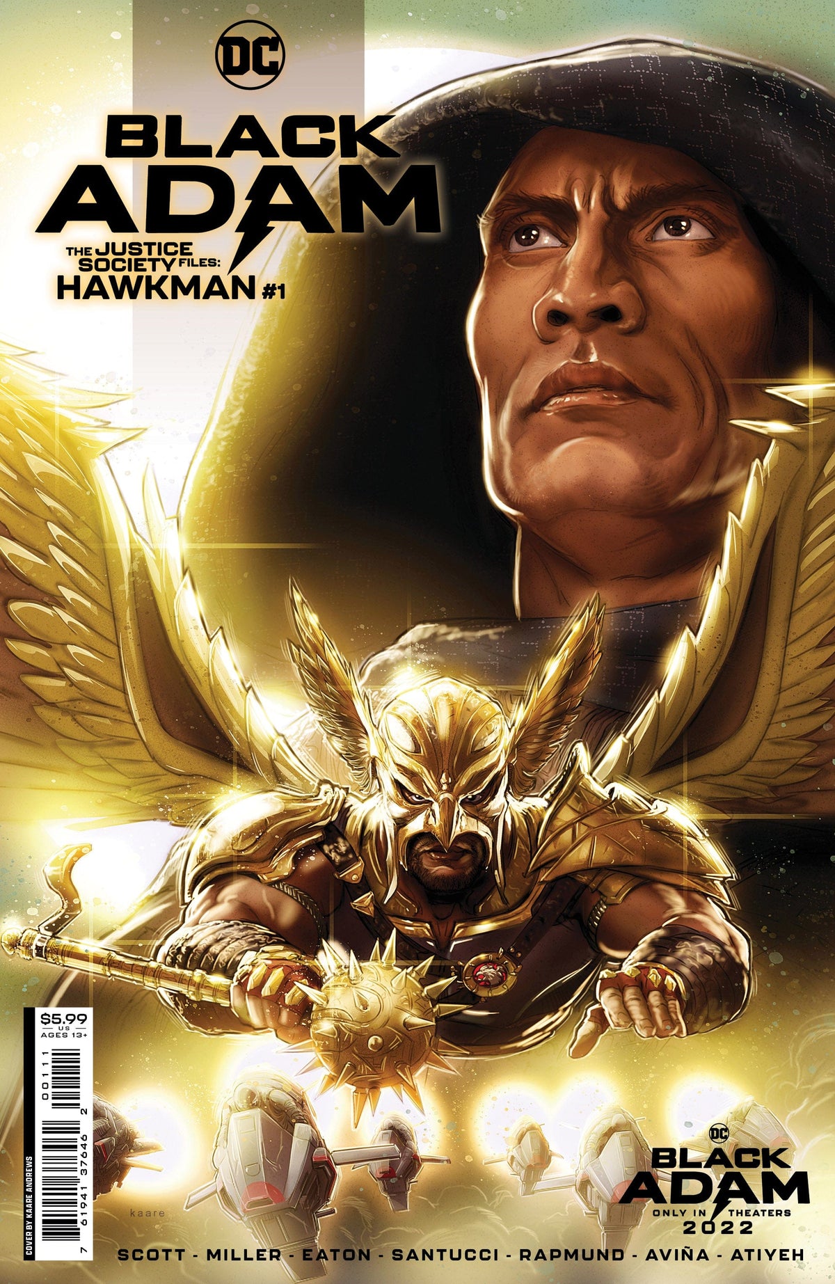 DC Comics Comic Books BLACK ADAM JUSTICE SOCIETY FILES HAWKMAN #1 (ONE SHOT) CVR A KAARE ANDREWS 76194137646200111 0522DC030