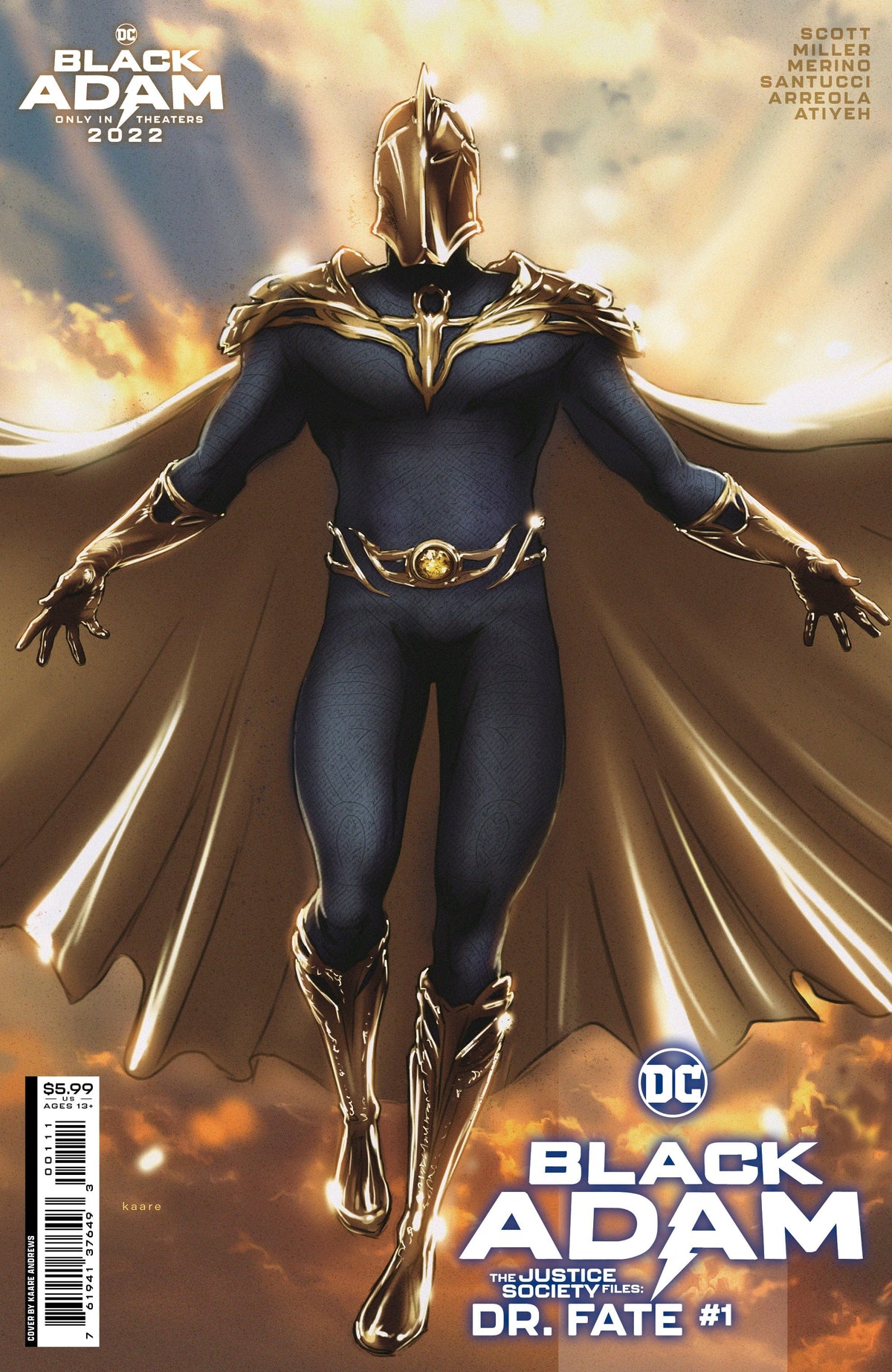 BLACK ADAM THE JUSTICE SOCIETY FILES DOCTOR FATE #1 (ONE SHOT) CVR A KAARE ANDREWS - Third Eye
