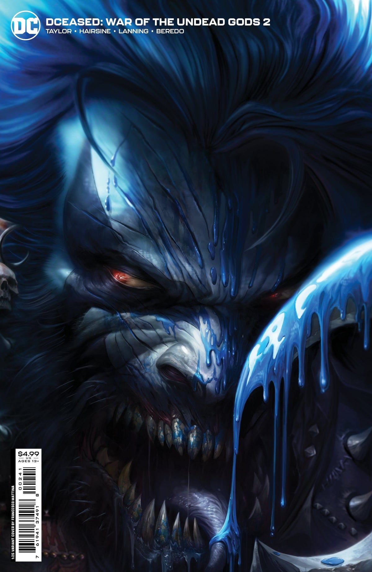 DC Comics Comic Books > Incentives DCEASED WAR OF THE UNDEAD GODS #2 (OF 8) CVR D INC 1:25 FRANCESCO MATTINA CARD STOCK VAR 76194137491800241 0722DC058