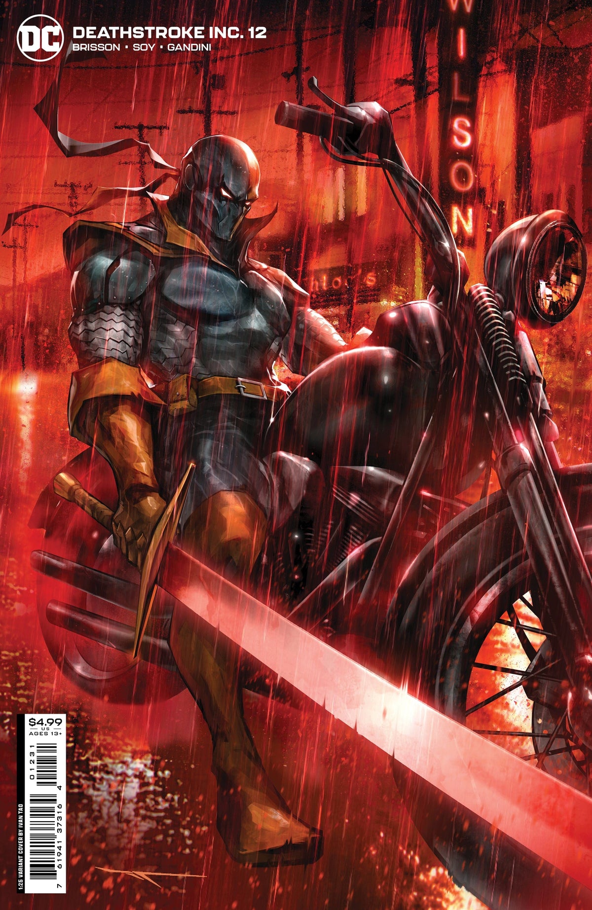 DC Comics Comic Books > Incentives DEATHSTROKE INC #12 CVR D INC 1:25 IVAN TAO CARD STOCK VAR 76194137316401231 0622DC154