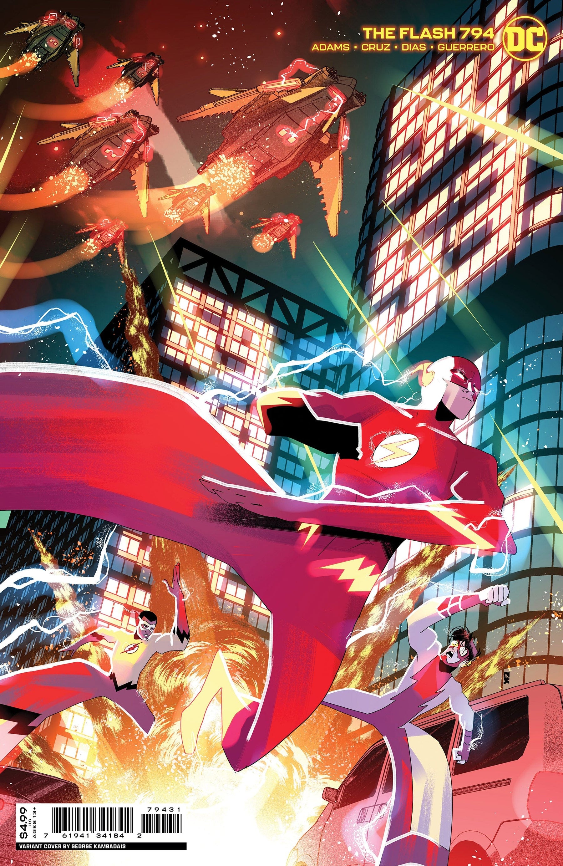 FLASH #794 CVR C GEORGE KAMBADAIS CARD STOCK VAR (ONE-MINUTE WAR)