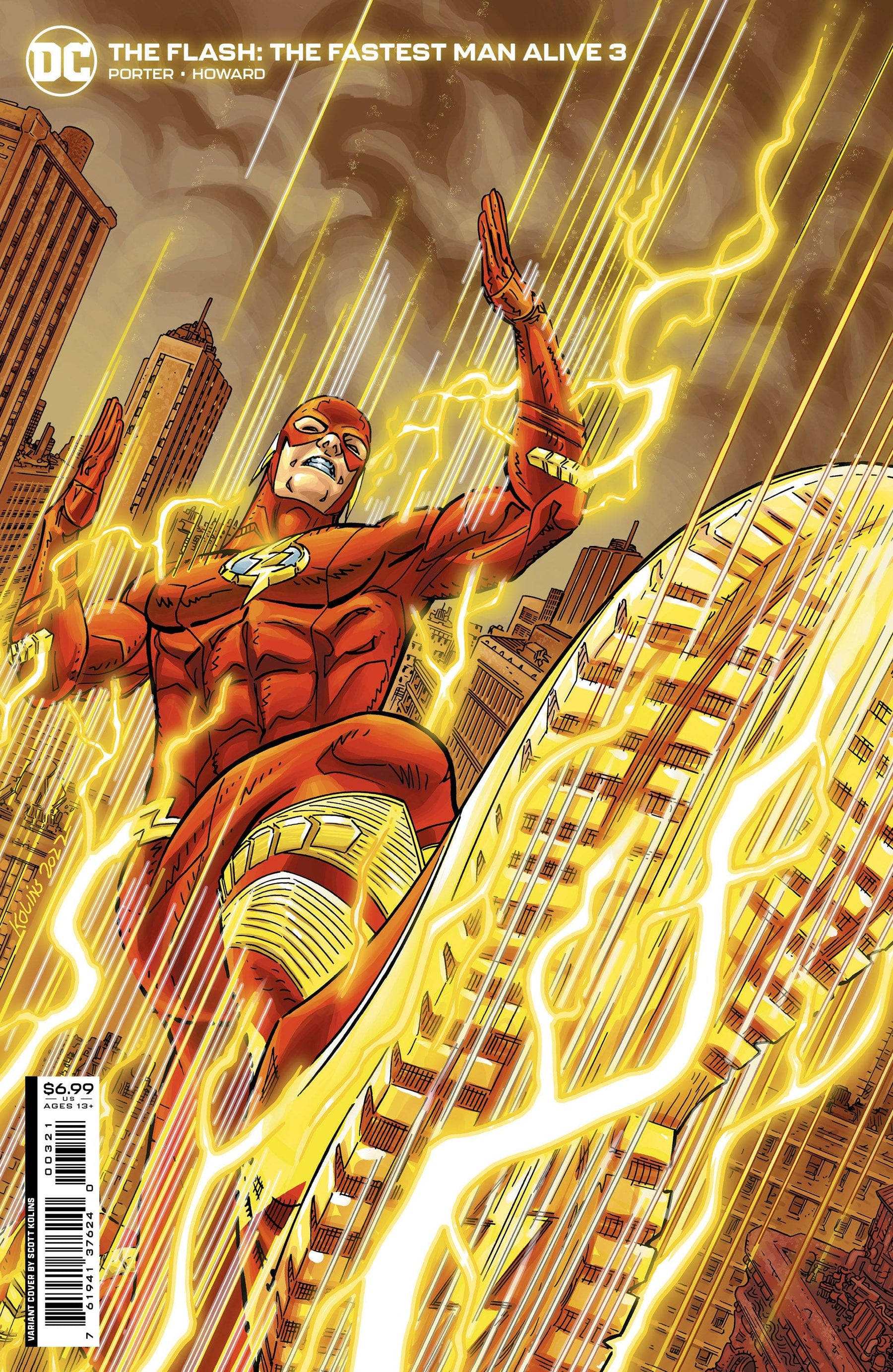 FLASH THE FASTEST MAN ALIVE #3 (OF 3) CVR B SCOTT KOLINS CARD STOCK VAR