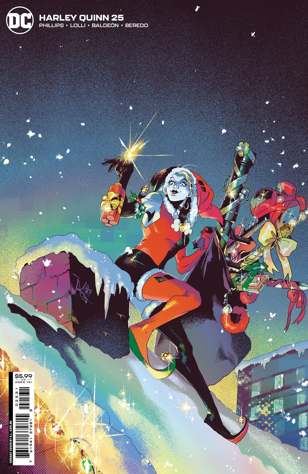 DC Comics Comic Books HARLEY QUINN #25 CVR C AL KAPLAN HOLIDAY CARD STOCK VAR 76194137281502531 1022DC177