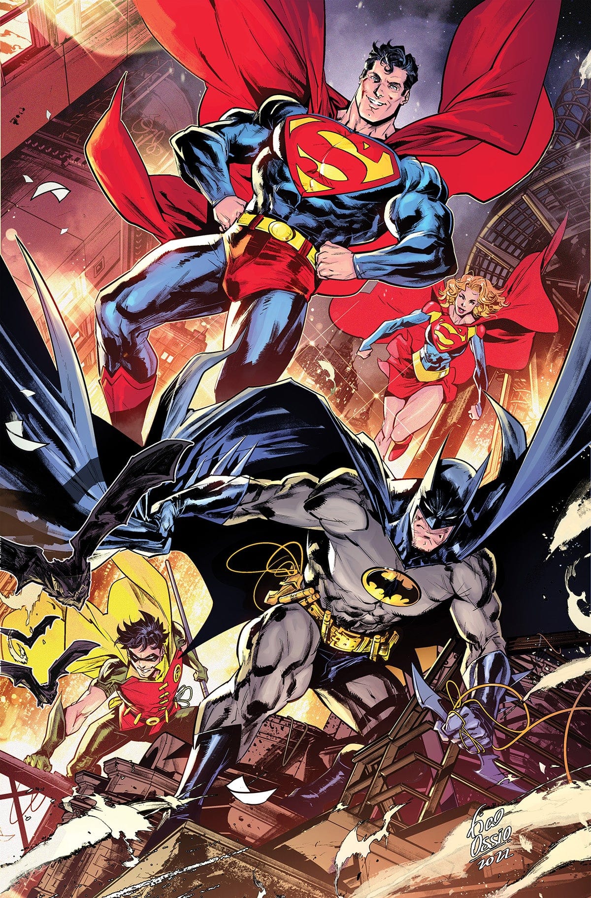 BATMAN SUPERMAN WORLDS FINEST #13 CVR D INC 1:25 FICO OSSIO CARD STOCK VAR - Third Eye