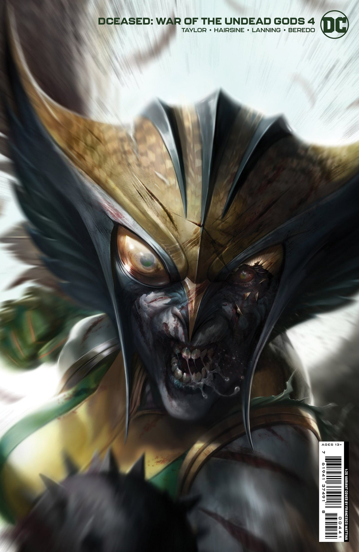 DC Comics Comic Books > Incentives DCEASED WAR OF THE UNDEAD GODS #4 (OF 8) CVR D INC 1:25 FRANCESCO MATTINA CARD STOCK VAR 76194137491800441 0922DC102