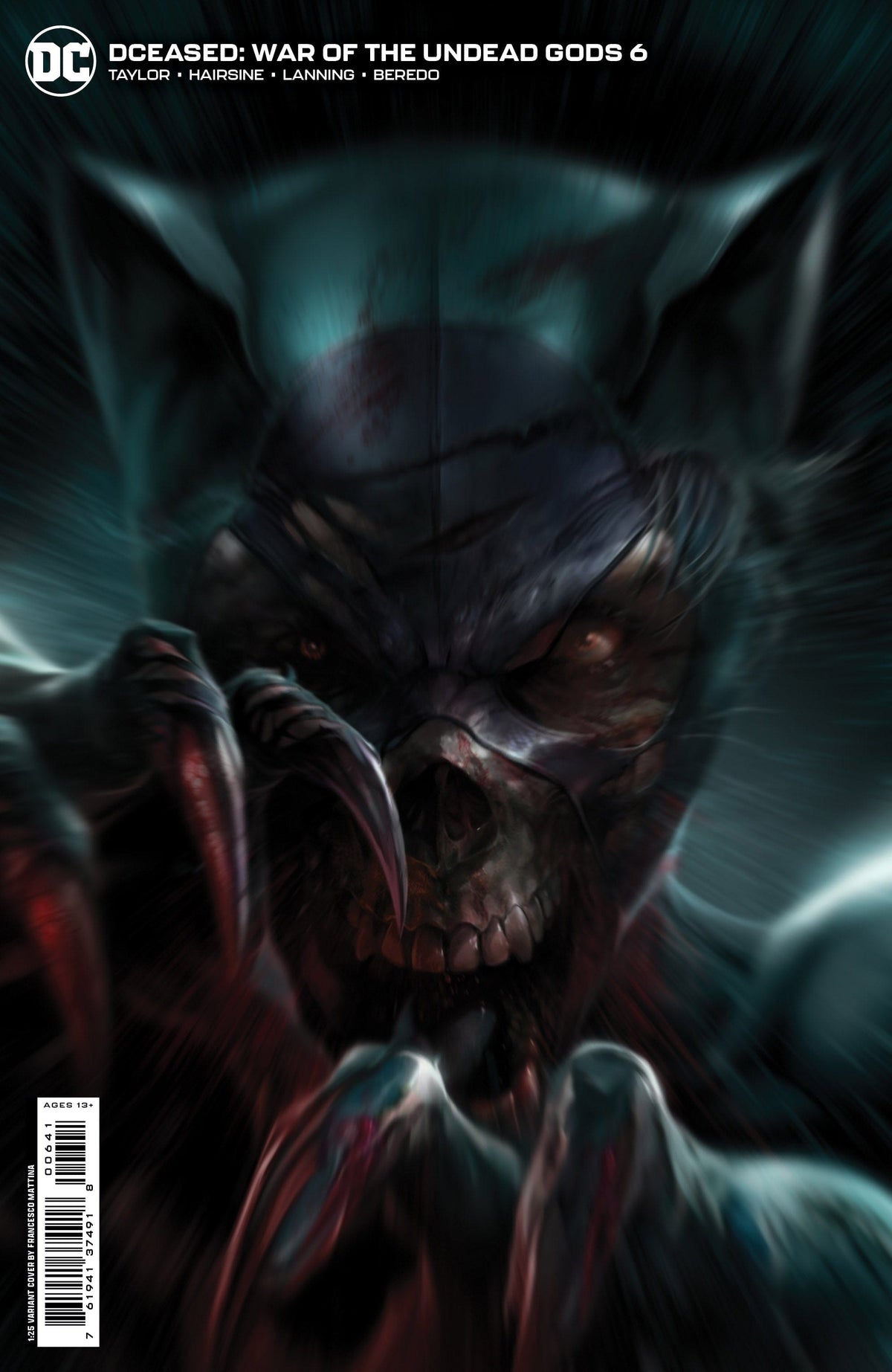 DC Comics Comic Books > Incentives DCEASED WAR OF THE UNDEAD GODS #6 (OF 8) CVR D INC 1:25 FRANCESCO MATTINA CARD STOCK VAR 76194137491800641 1022DC127