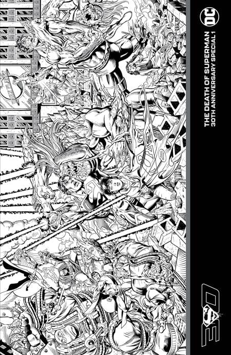 DEATH OF SUPERMAN 30TH ANNIVERSARY SPECIAL #1 Second Printing Cvr B Inc 1:25 Dan Jurgens Inks Var - Third Eye