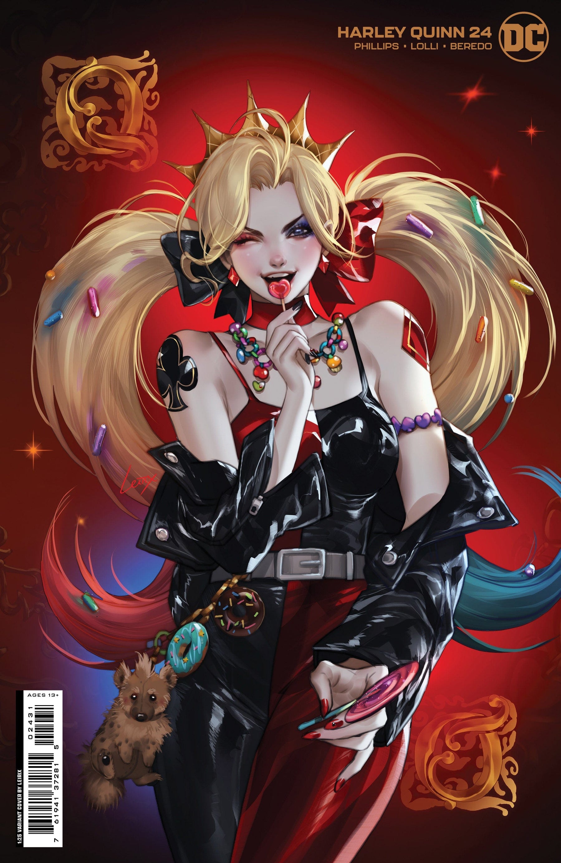 HARLEY QUINN #24 CVR D INC 1:25 LESLEY LEIRIX LI CARD STOCK VAR