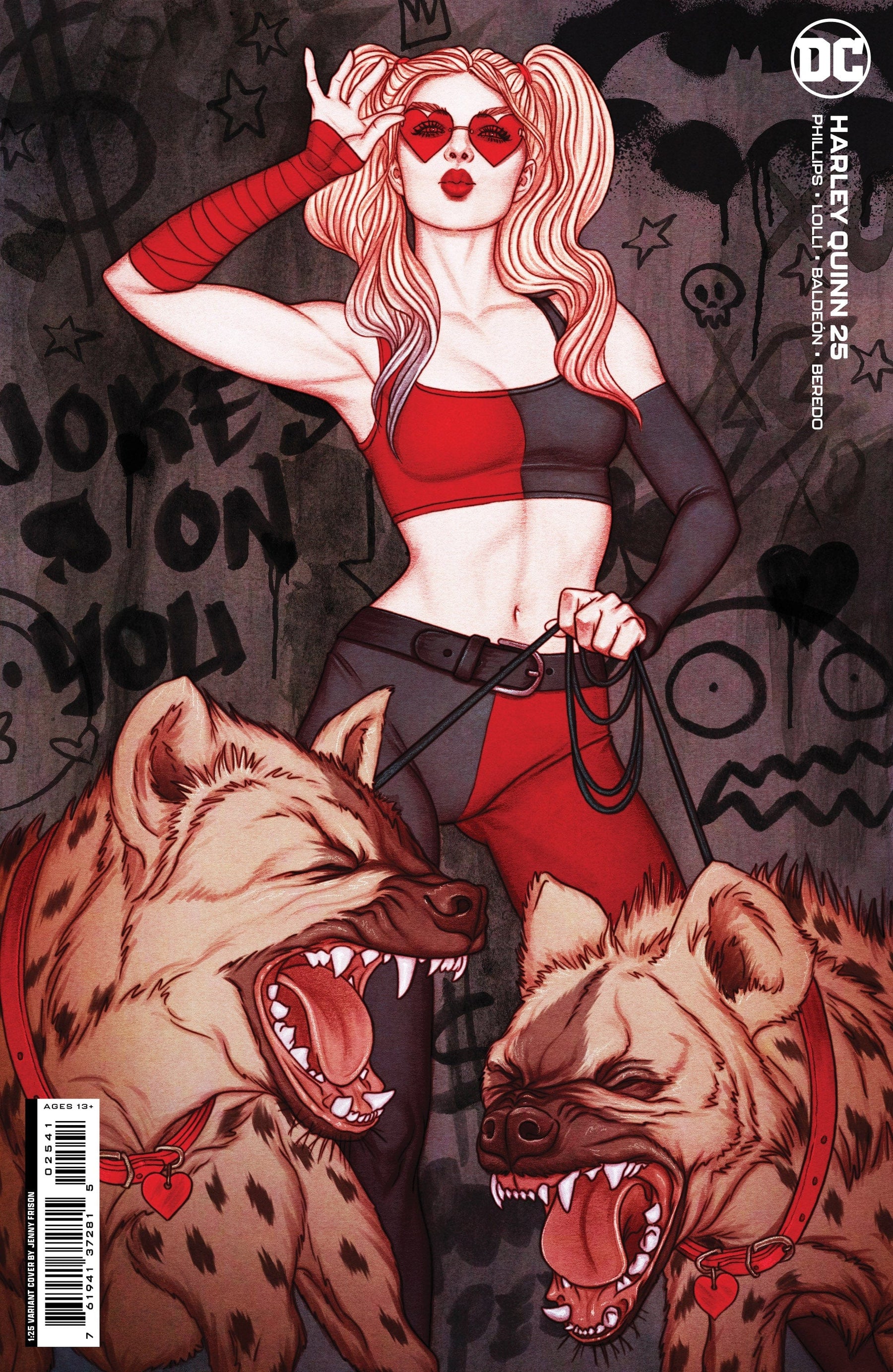 HARLEY QUINN #25 CVR D INC 1:25 JENNY FRISON CARD STOCK VAR