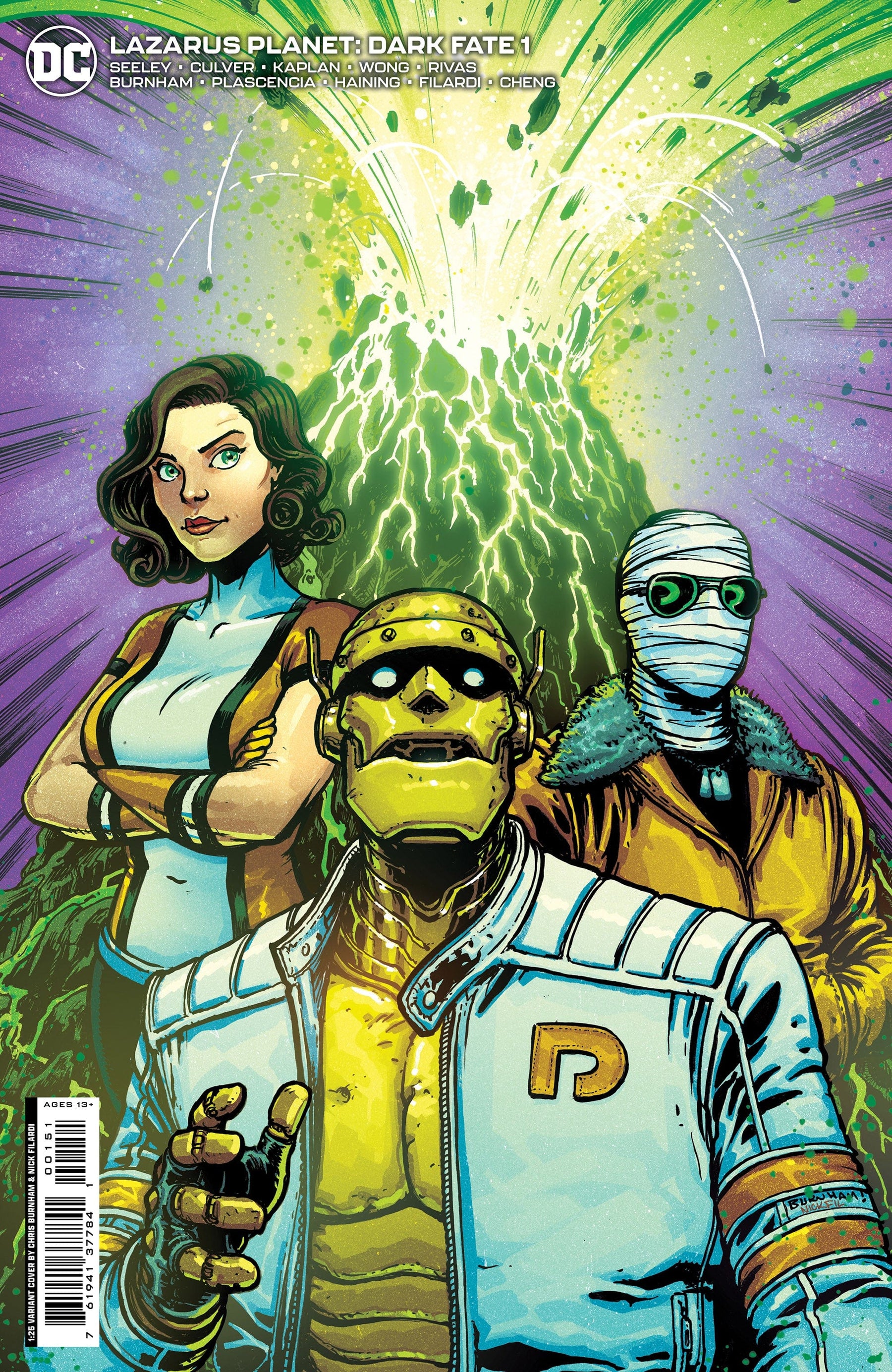 LAZARUS PLANET DARK FATE #1 (ONE SHOT) CVR E INC 1:25 CHRIS BURNHAM & NICK FILARDI CARD STOCK VAR